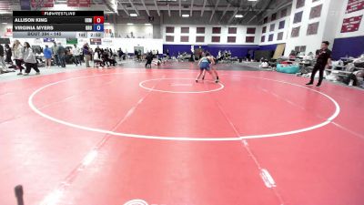 145 lbs Champ. Round 2 - Allison King, University Of Saint Mary vs Virginia Myers, Graceland University