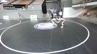 115 lbs Champ. Rd Of 32 - Ryan Cipriani vs Frankie De Leon, RBWC (Rancho Bernardo Wrestling Club)
