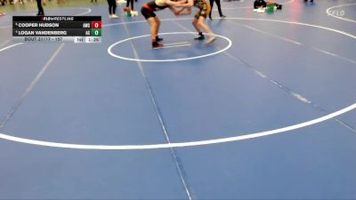 157 lbs Quarterfinal - Cooper Hudson, Aurora Wrestling Club vs Logan Vandenberg, Aquinas Catholic