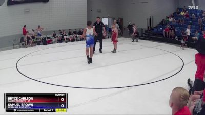 108 lbs Round 1 (6 Team) - Samuel Brown, Nebraska Blue Boys vs Bryce Carlson, Kansas Red Boys