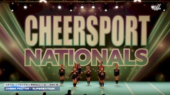 CheerFactor - Superstition [2026 L1 Youth - Small - A Day 2] 2026 CHEERSPORT National All Star Cheerleading Championship