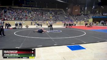 157 lbs Semifinal - Ethan Sentelle, Great Crossing High School vs Rilen Pinkston, Highlands High School