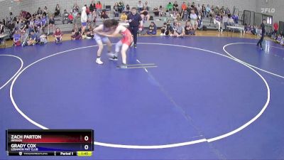 165 lbs Quarterfinal - Zach Parton, Irrigon vs Grady Cox, Lebanon Mat Club