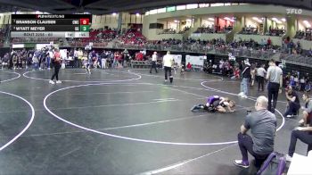 60 lbs Cons. Round 4 - Branson Clausen, Conestoga Wrestling Club vs Wyatt Meyer, GI Grapplers