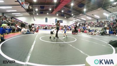 46 lbs Consi Of 16 #2 - Elijah Wilson, Chieftain Wrestling Club vs Brexton Kenney, Tonkawa Takedown Club