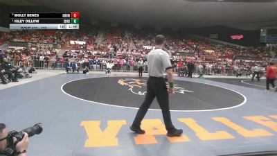 170 lbs 1st Place Match - Kiley Dillow, Chanute HS vs Molly Benes, Shawnee Mission-Bishop Miege HS
