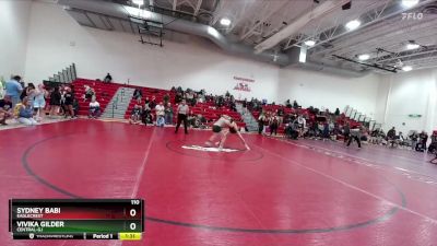 110 lbs Champ. Round 2 - Sydney Babi, Eaglecrest vs Vivika Gilder, Central-GJ