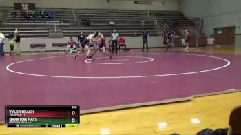 126 lbs Finals (2 Team) - Tyler Beach, Tecumseh vs Braxton Hays, Heritage Hills