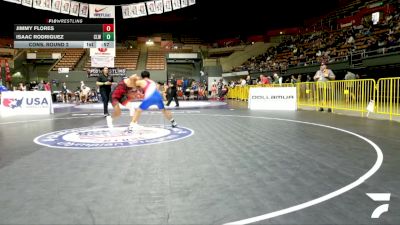 Open Men - 74 lbs Cons. Round 2 - Isaac Rodriguez, Club Lucha Wrestling vs Jimmy Flores