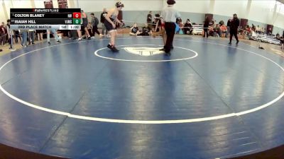 157 lbs 3rd Place Match - Isaiah Hill, VJMS vs Colton Blaney, Nova WC