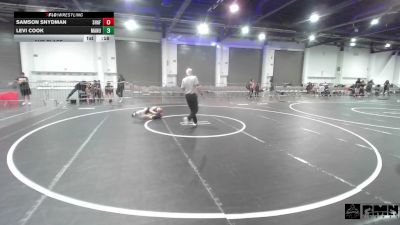 61 lbs 2nd Place - Samson Snydman, Shafter Youth Wrestling vs Levi Cook, Manu WC