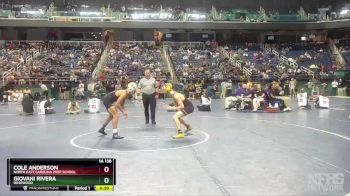 1A 138 lbs Cons. Semi - Giovani Rivera, Rosewood vs Cole Anderson, North East Carolina Prep School