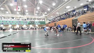 144 lbs Champ. Round 2 - Gabe Santo, Rancho Bernardo vs Emilio Roybal, Slam Academy