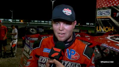 Bobby Pierce Reacts After Taking The Checkers At Shelby County