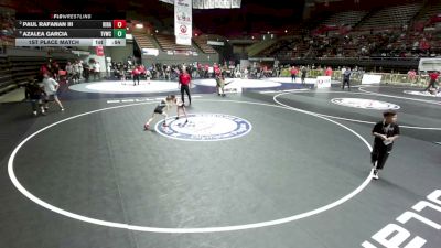 43 lbs 1st Place Match - Azalea Garcia, The Valley Wrestling Club vs Paul Rafanan III, Riverside Rascals
