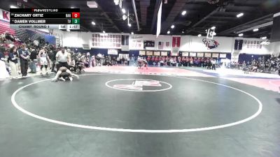 157 lbs Champ. Round 1 - Zachary Ortiz, Rancho Verde vs Damen Vollmer, Temecula Valley