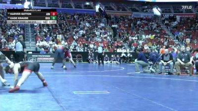 3A-215 lbs Champ. Round 1 - Karver Sutton, ADM vs Kade Krause, Dowling Catholic