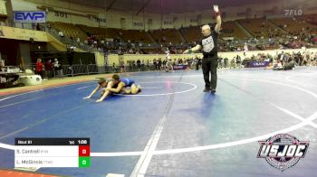 119 lbs Round Of 16 - Skylar Cantrell, Bristow Youth Wrestling vs London McGinnis, Team Tulsa Wrestling Club