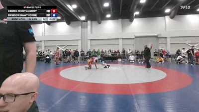 132 lbs Cons. Sub-semis - Cedric Montgomery, Storm Wrestling Center vs Dawson Hawthorne, Southern IL Reginal Training