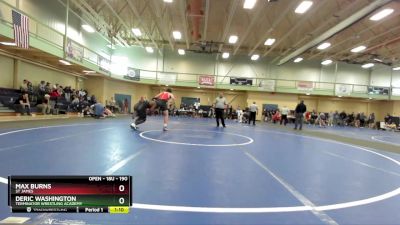 190 lbs Cons. Round 1 - Deric Washington, Terminator Wrestling Academy vs Max Burns, St James