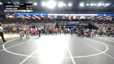 120 3A Quarterfinal - ANTHONY CUBERO, Bloomingdale Sr vs Jovanni Tovar, Miami Southridge Hs