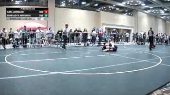 132 lbs Consi Of 32 #1 - Carl Andrade, Iron Forge WC vs John Azyx Artienda, Chino Hills WC