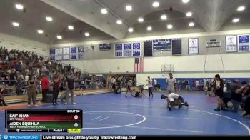 160 lbs Champ. Round 1 - Aiden Equihua, Vista Murrieta High School vs Saif Khan, Simi Valley