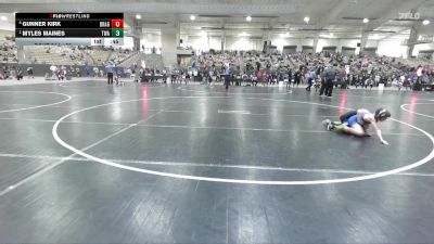 60 lbs Quarterfinal - Myles Maines, TN Wrestling Academy vs Gunner Kirk, Buccaneer Wrestling Club