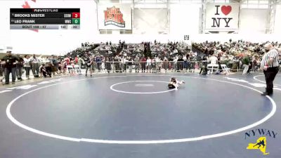 47 lbs Champ. Round 1 - Brooks Mister, SV Saber Den Wrestling vs Leo Frank, Wantagh Wrestling Club