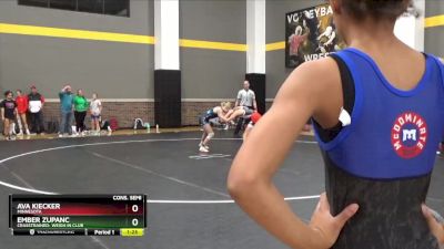 110 lbs Cons. Semi - Ava Kiecker, Minnesota vs Ember Zupanc, CrassTrained: Weigh In Club