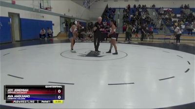 131 lbs Quarterfinal - Joy Jeremiah, Simpson University vs Ava Anguiano, Cerritos College