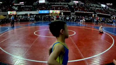 50 lbs Cons. Round 5 - Karson Kruger, Hardin Wrestling Club vs Caige Berens, Shepherd Wrestling Club