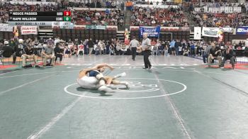 A - 138 lbs Cons. Round 2 - Neuce Passes, Hardin vs Rafe Willson, Custer Co. (Miles City)