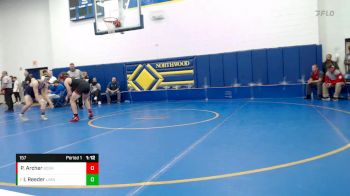 157 lbs Round 3 - Isaiah Reeder, Lake (Millbury) vs Paul Archer, BOWLING GREEN