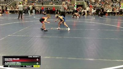 50 lbs Cons. Round 3 - Alexander Bell, Moen Wrestling Academy vs Kolton Miller, Moyer Elite