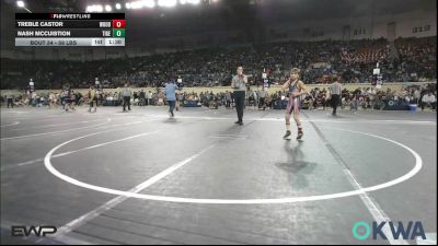 58 lbs Round Of 16 - Treble Castor, Woodward Youth Wrestling vs Nash McCuistion, Tiger Trained Wrestling