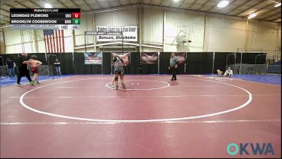 130-150 lbs Rr Rnd 2 - Leonidas Plemons, Chickasha Youth Wrestling vs Brooklyn Coosewoon, Darko Valley Wolf Pack