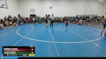 111-114 lbs Round 1 - Ryden Childs, Johnson Junior High vs Garrett Hager, Torrington Middle School