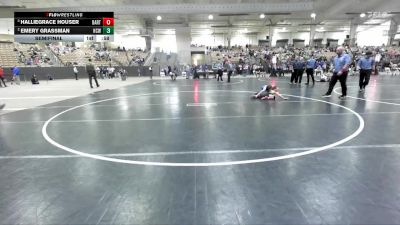65 lbs Semifinal - Halliegrace Houser, Swarm Wrestling vs Emery Grassman, Higher Calling Wrestling