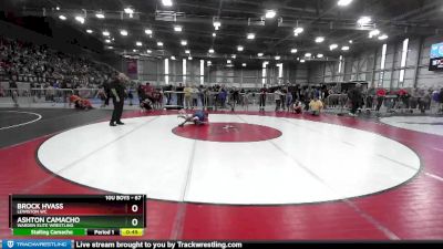 67 lbs Quarterfinal - Brock Hvass, Lewiston WC vs Ashton Camacho, Warden Elite Wrestling