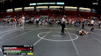 84 lbs Quarterfinal - Landon Greenawalt, OUTLAWS Wrestling Club vs Kolton Harper, Caldwell