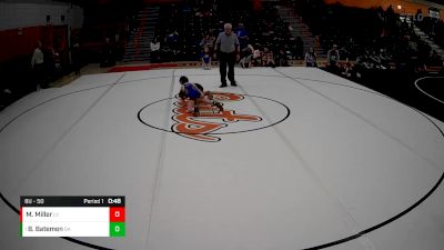 8U - 50 lbs Round 5 - Brock Batemen, Derry Area vs Myers Miller, Ligonier Valley