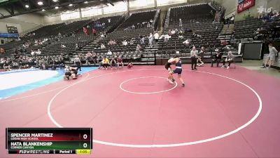 168 lbs Cons. Semi - Spencer Martinez, Logan High School vs Hata Blankenship, Corner Canyon