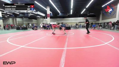155 lbs Semifinal - Cydney Davis, El Paso Supers Wrestling Club vs Jasmine Vick, Northside Amarillo Wrestling Club