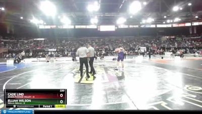 220 lbs Cons. Round 2 - Elijah Wilson, Walla Walla vs Cade Lind, Baker/Powder Valley