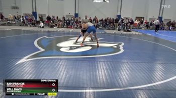 184 lbs Quarterfinal - Will Davis, Elizabethtown vs Sam Francis, Roanoke College