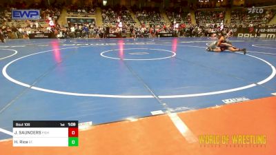 95 lbs Quarterfinal - JACOB SAUNDERS, FIGHTCLUB vs Hogan Rice, St. Charles Wrestling