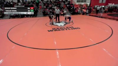 157 lbs Champ. Round 2 - Ronan Quimby, Rockton (HONONEGAH) vs Nolan Vogel, JOLIET (CATHOLIC Academy)