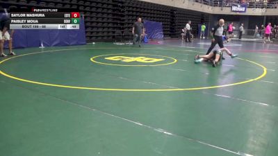 68 lbs Consi Of 8 #1 - Saylor Mashura, Estell Manor vs Paisley Moua, Denver