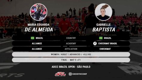 Gabrielle Baptista vs Maria Eduarda De Almeida 2025 ADCC Sao Paulo Open